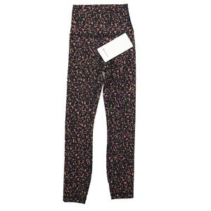 New Lululemon Size 0 Wunder Train HR High Rise Tight 25" Length FMCP Multicolor